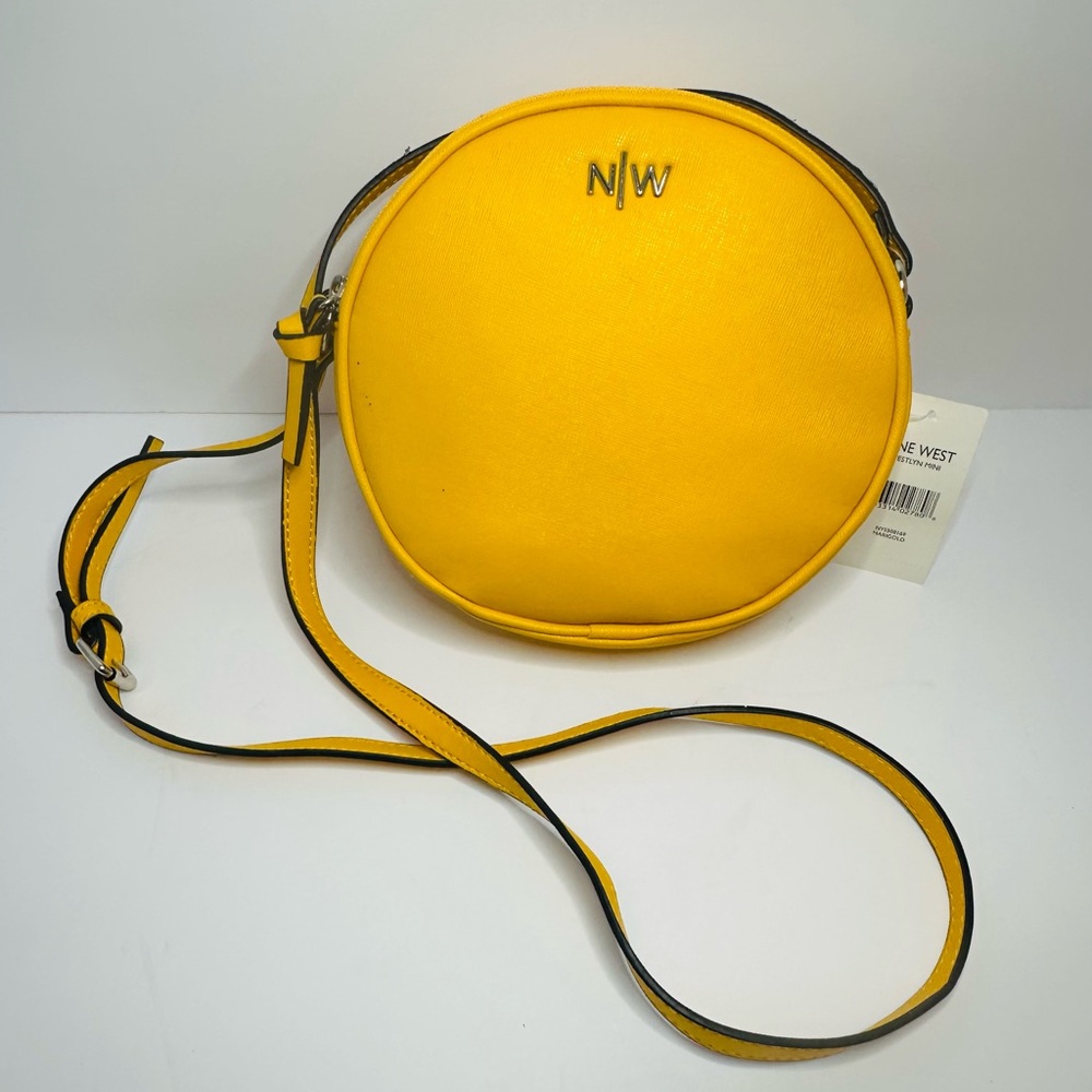 (Used) NWT Nine Westlyn Vibrant Yellow Circle Crossbody Bag
